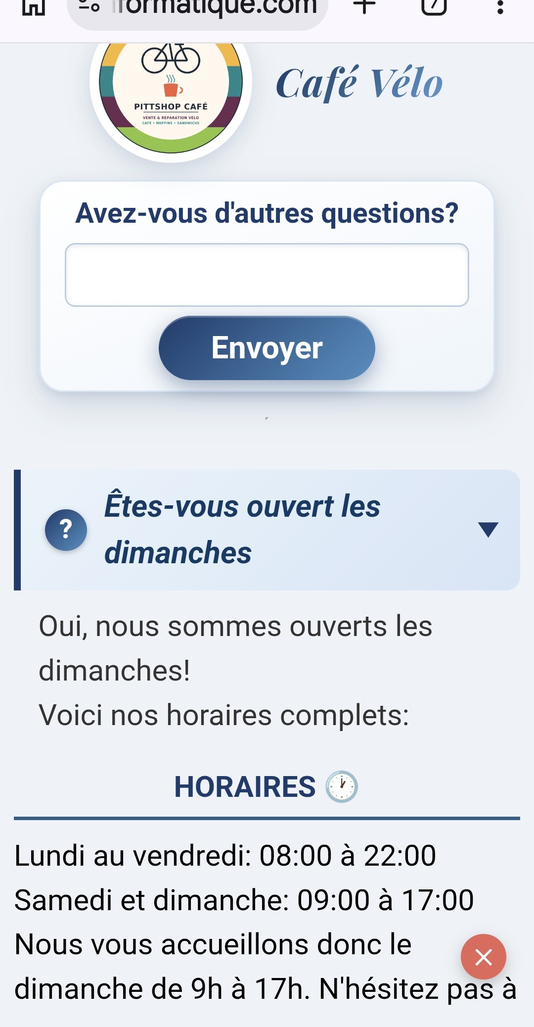 Il connaît les horaires du dimanche
